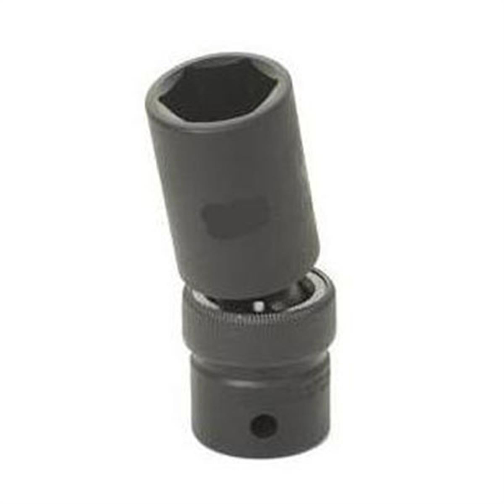 Grey Pneumatic Universal Impact Socket — 17mm, 1/2in. Drive, 6-Point, Deep, Black, Model# GRE2017UMD